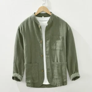 Retro linen long-sleeved ethnic clothing