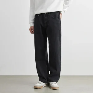 Black casual loose jeans