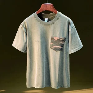 Patchwork pocket T-shirt