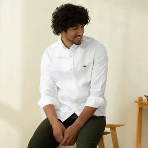 White Men's Casual Shirt